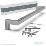 Oppali Brushed Stainless steel 304 Entrance door Pull handle Art.526 | Offset Pull Handle | Square T-Bar - Image 4