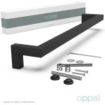 Oppali Black Stainless steel 304 Entrance door Pull handle Art.526 | Offset Pull Handle | Square T-Bar - Image 4